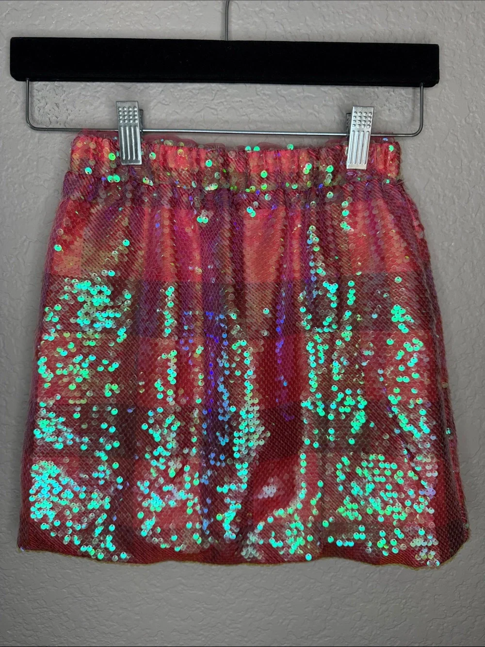 Lola + the Boys As If Iridescent Sequin Skirt Set Pink Girls Sz 8 2 piece pink